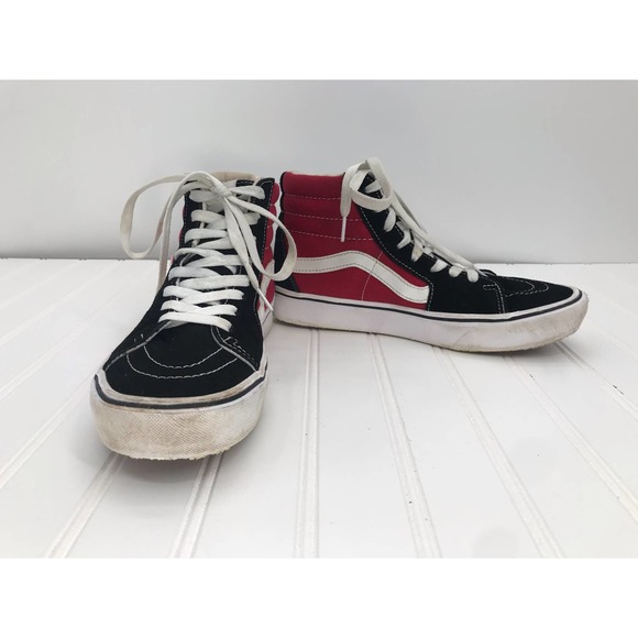 Vans Off The Wall Red White Black Sk8-Hi Skateboard Sneaker Men's Size 7 - Picture 6 of 10